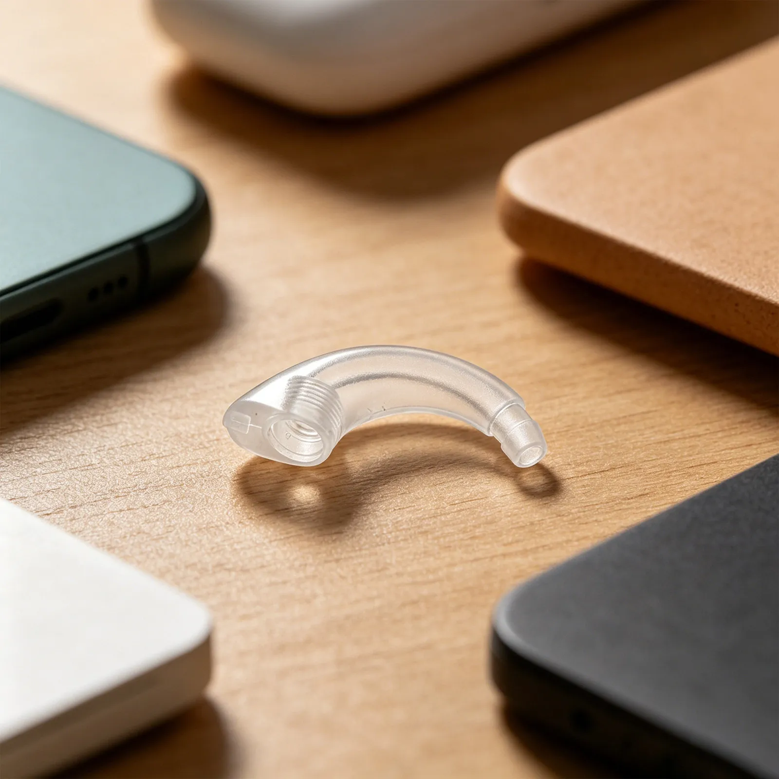 Hearing Aid Replacement Ear Hook Earmold Elbow Joint Quick-Fit Tubing Connector for Behind-The-Ear Devices Comfort All Day