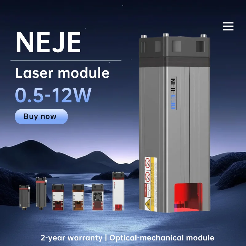 NEJE 5.5W7W12W High Power A40640/E40/E30 450nm Dual Beam Laser Module Kit for CNC Laser Cutting Machines and Wood Cutting Tools