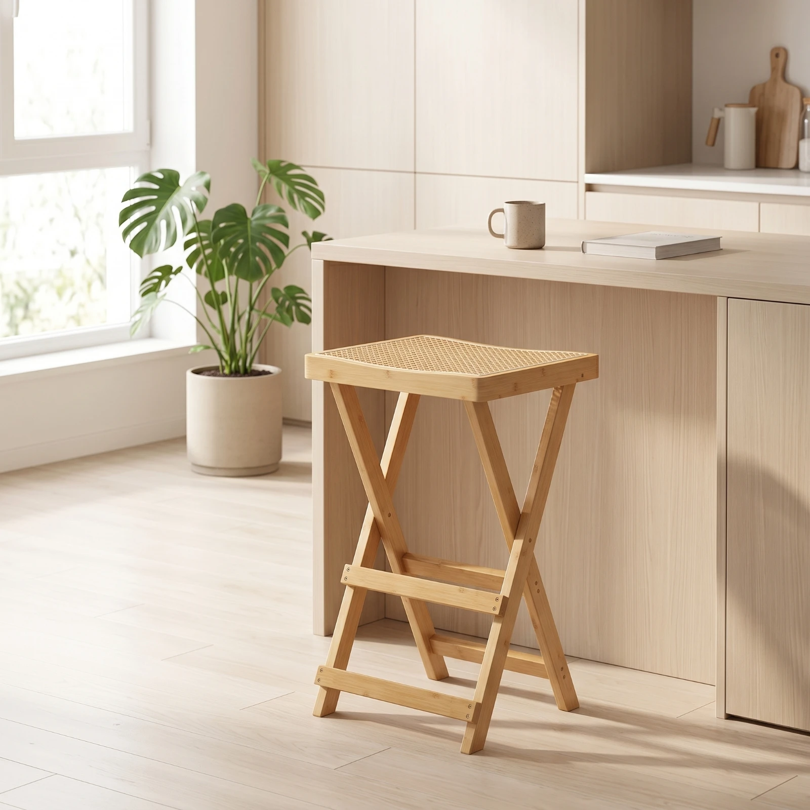 Folding Bar Stool Foldable Bam - огляд і ціна Commercial Kitchen Small Space