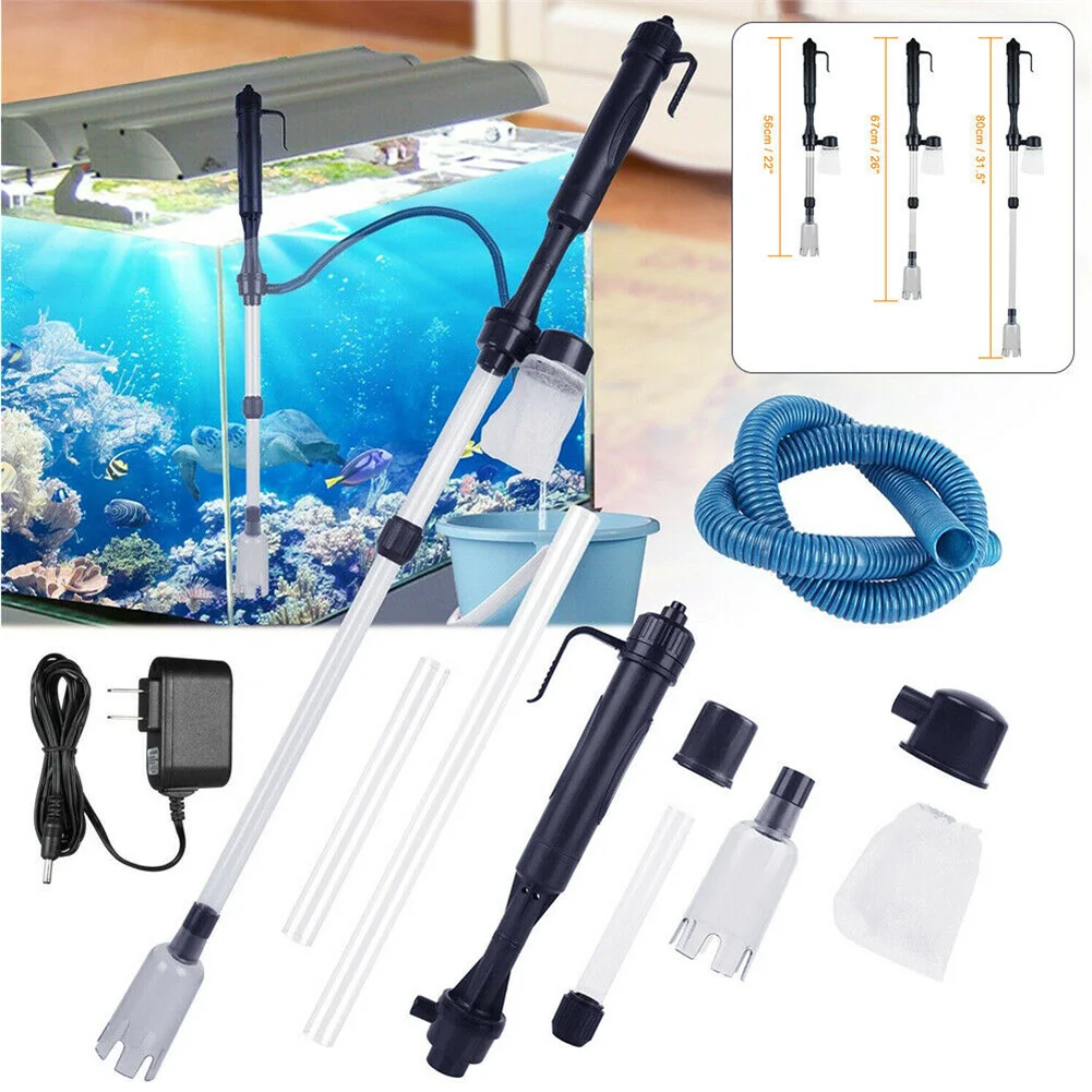 Elétrica cascalho Cleaner Tool for Aquarium, Fish Tank, automático Vacuum Water Changer, Home Pet Supplies, Aquário Acessórios