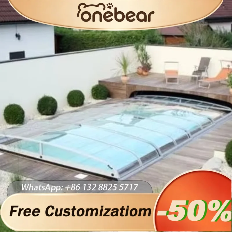 Any Size Custom Aluminum Child Safety Pool Cover Manual Automatic Roller Type Home Outdoor Swimming Pool Protective Cover