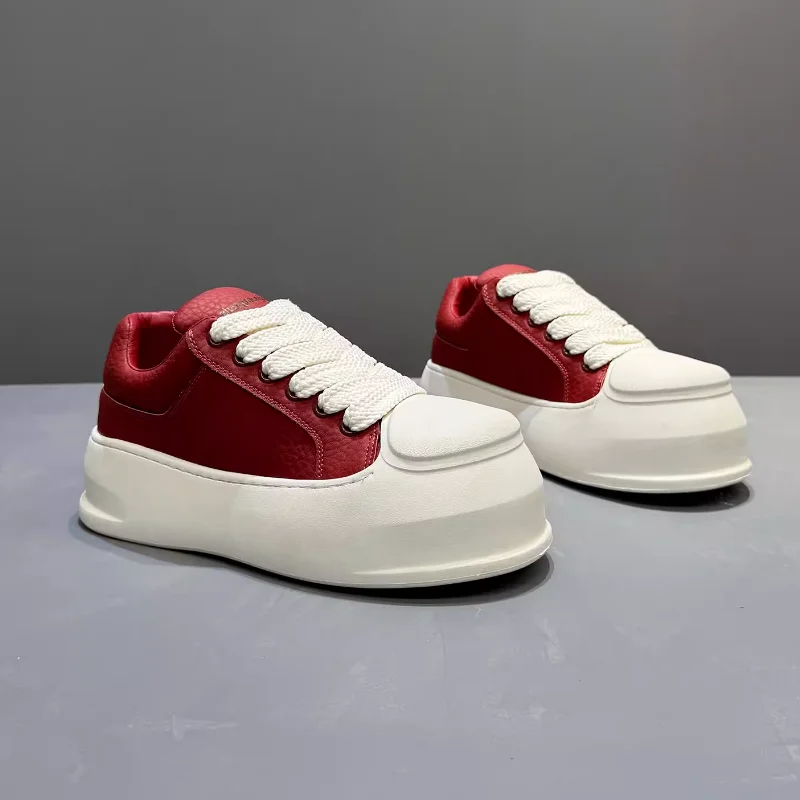 

Новые модные мужские туфли на толстой подошве для весны и осени, универсальные и стильные, с широким носком, Zapatos Hombr x8