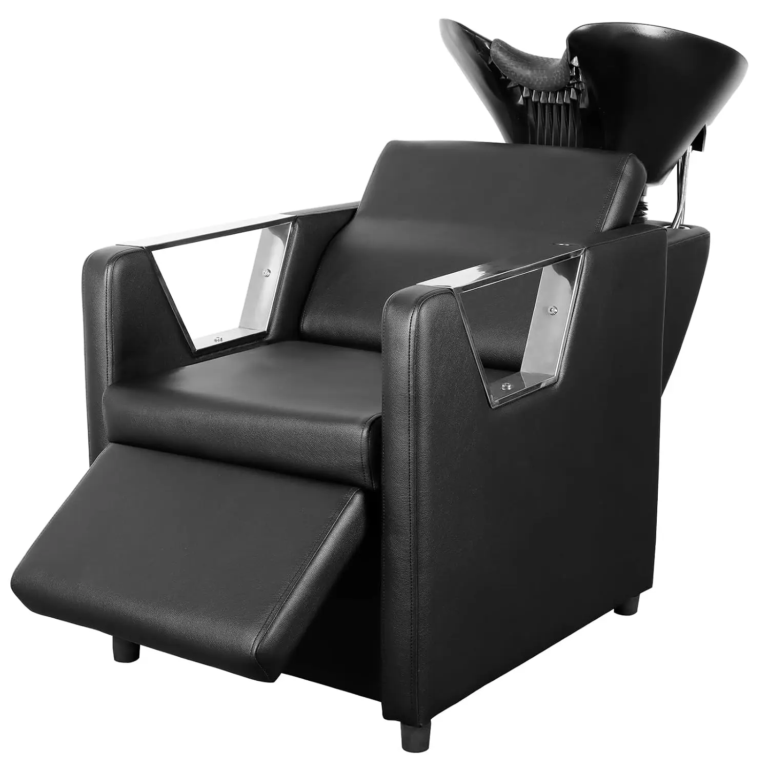 Backwash Chair Adjustable ABS Plastic Shampoo Bowl Sink with Leg Support for Spa Beauty Salon, Custom