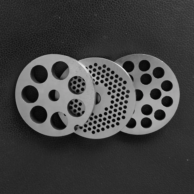 #12 1pc #12 Type Meat Grinder Plate 3-18mm Manganese Steel Knife For Mixer Food Chopper