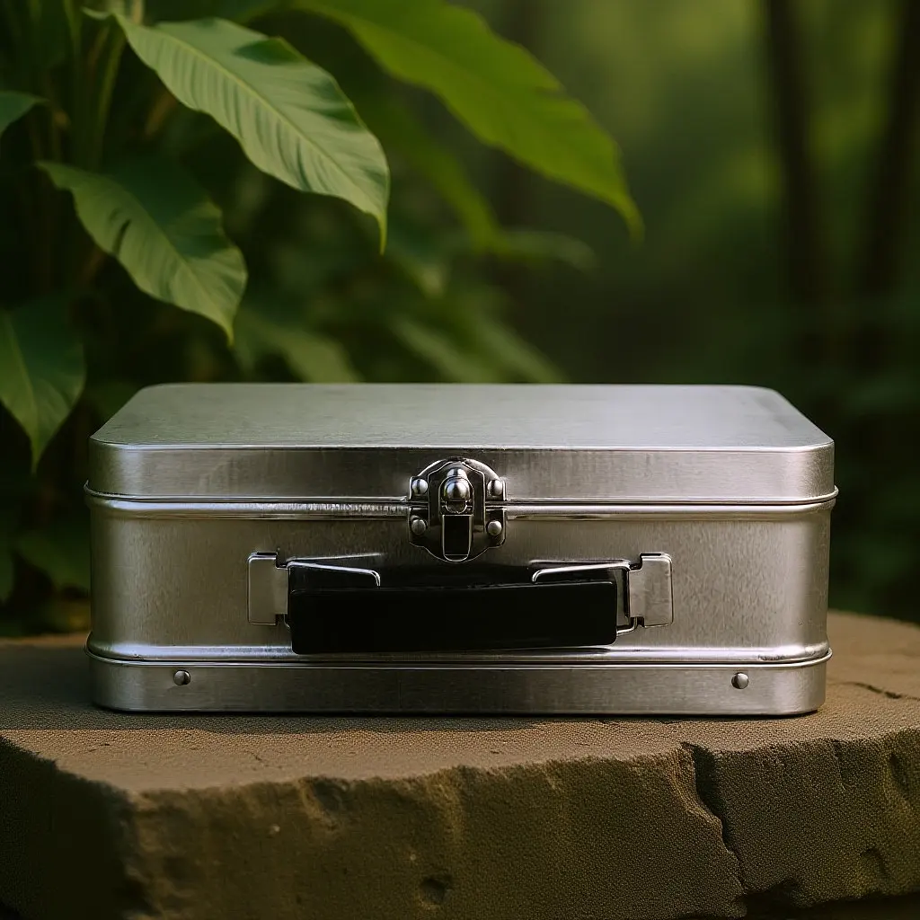 

Многофункциональная жестяная коробка с ручкой: элегантное настольное хранилище для украшений, косметики, монет, канцелярских принадлежностей, организации дома и офиса