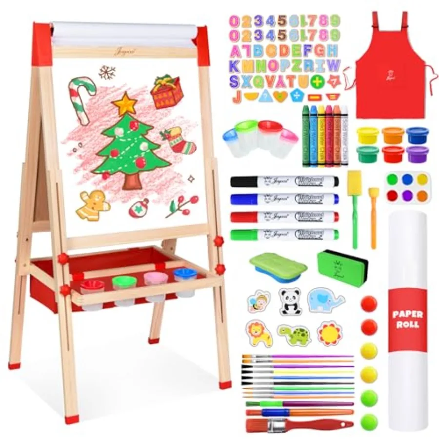 

Детский мольберт для творчества (4-8, 9-12 лет), регулируемый, двусторонний, с меловой и маркерной досками, деревянный.