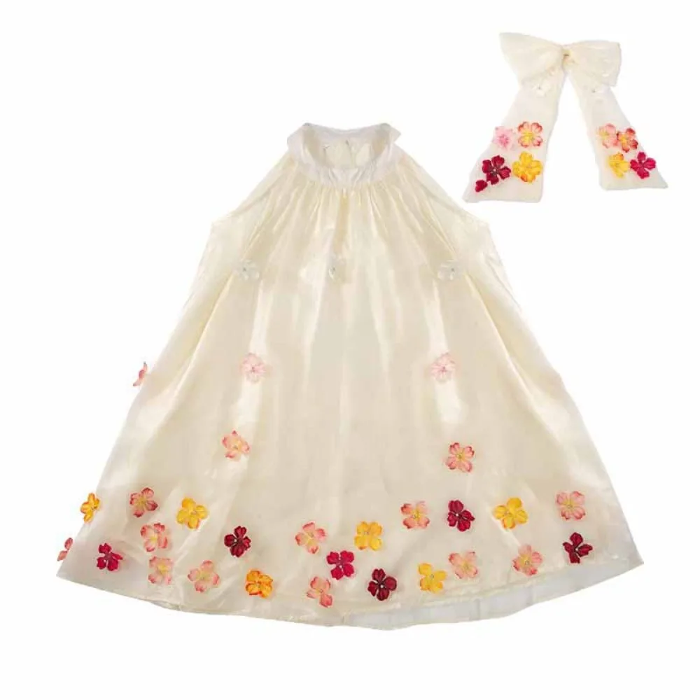 

Fashion Loose Girls Princess Dress Children Party Summer Flower Dresses Sweet Beach Vacation Teens Long Dress Party