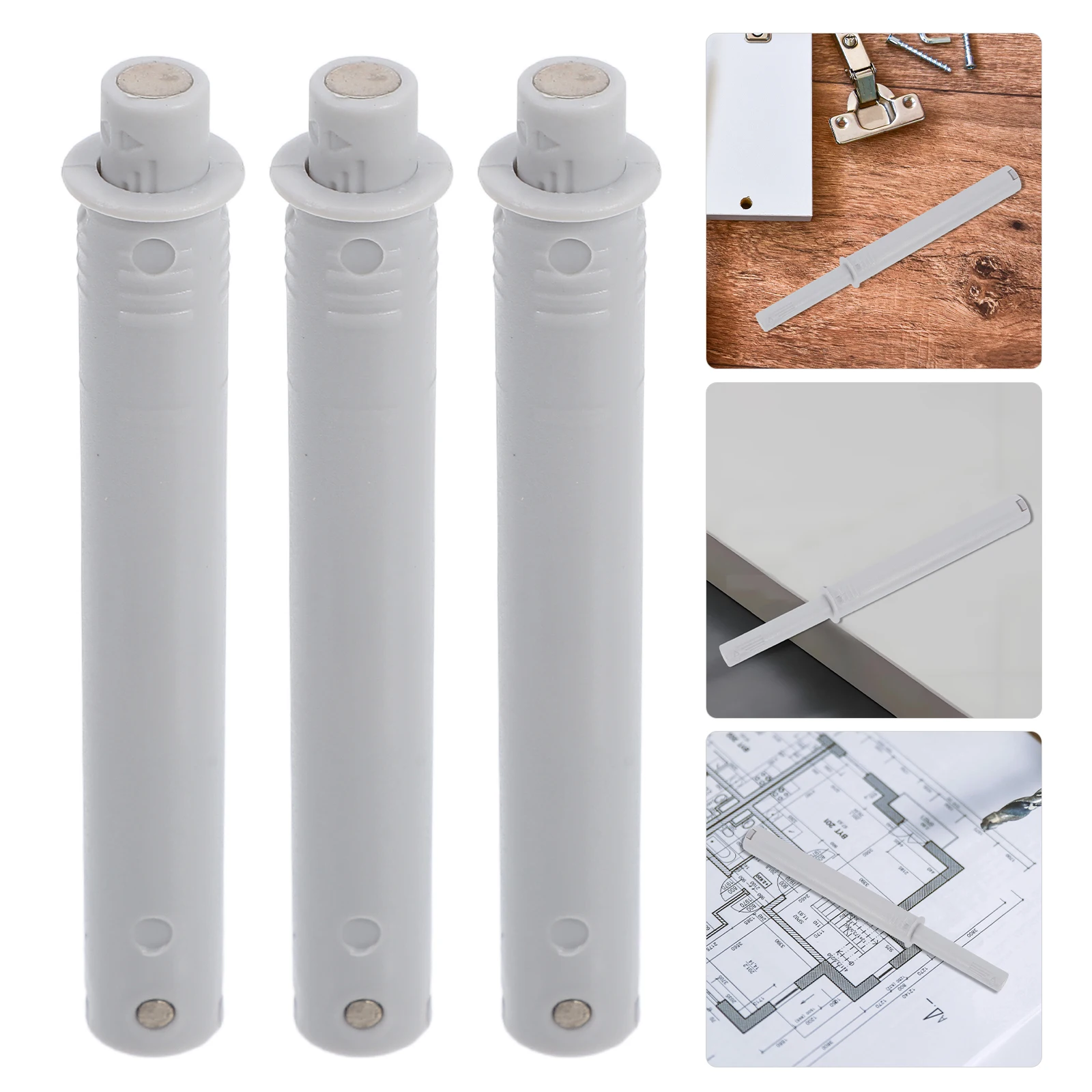 

10 Sets Push Latch for Kitchen Cabinet Door Invisible Magnetic Push to Open Pop Out Latch Heavy Duty Cabinet Door