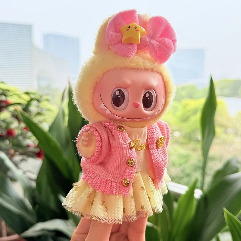 

17cm Labubu Clothes Outfit V1v2 Doll Clothes Cute Skirt Suit Diy Toys Clothes Labubu Accessories Ropa Labubu