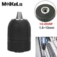 Self-locking2-13mm 1/2 20UNF Drill Chuck Adapter Self-locking Hand Tight Chuck Impact Wrench Hammer Conversion Drill Bit Holder