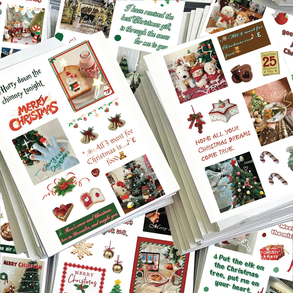 

8 Pieces Christmas Themed Stickers - Festive Decorative Decals for Journals, Gift Wrapping & Laptops RecordingYourLife Store