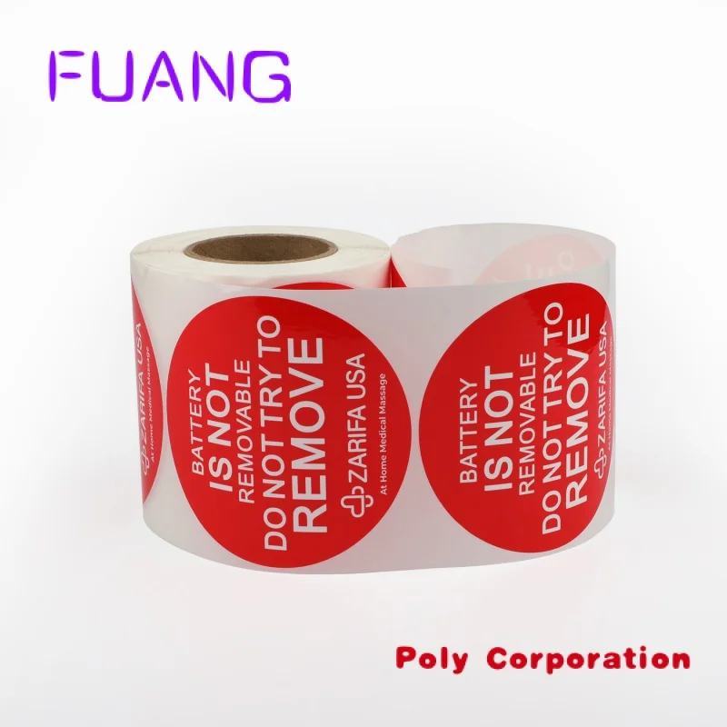 Custom Logo Sticker Bedrukt Rol Plastic Waterdicht Synthetisch Papier Zelfklevend Vinyl Pvc Ronde Cirkel Merk Logo Sticker