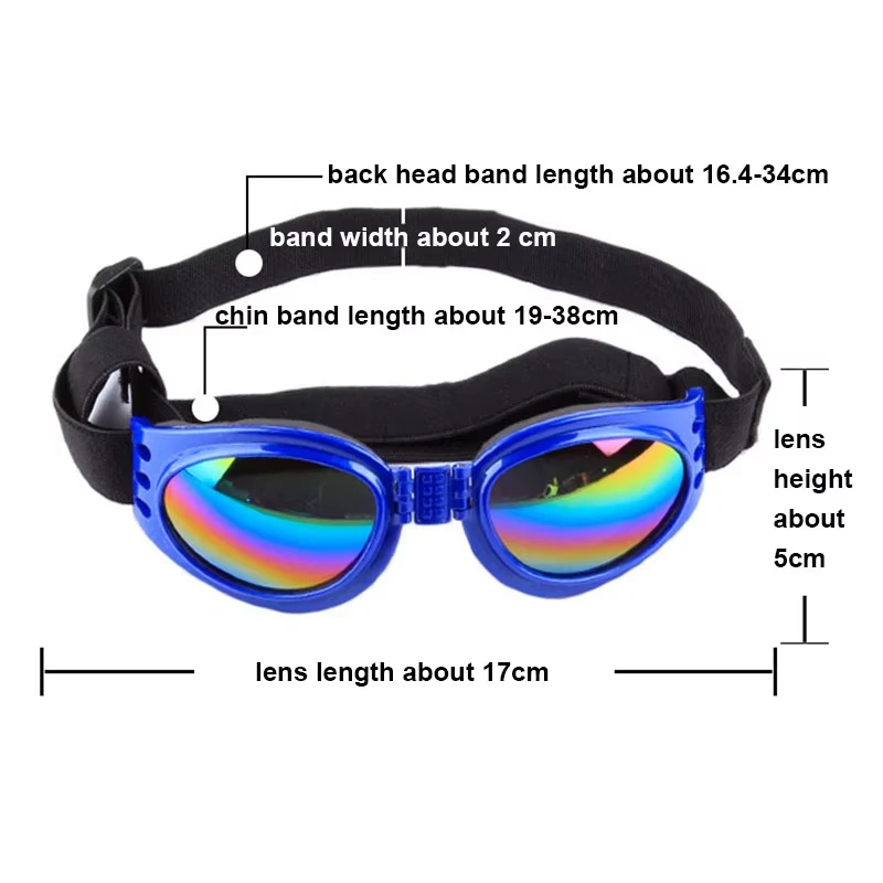 Dog Goggles for Small Breed Dog Prevent UV Pet Sunglasses Soft Frame Adjustable Straps for Small/Medium Dogs Puppy Pet Supplies