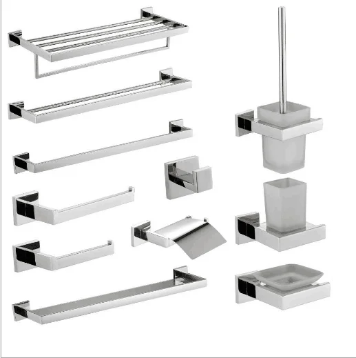 

Роскошные аксессуары для ванной из нержавеющей стали для отеля, набор аксессуаров для ванной комнаты