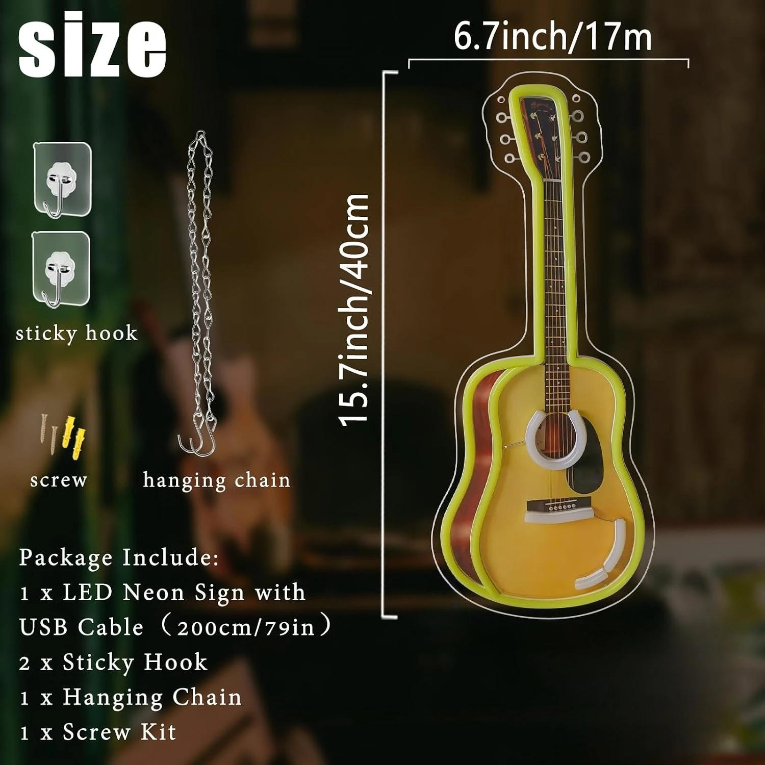 Akustische Gitarre LED-Neonsch – Neon Sign Party Bewertung und Preis