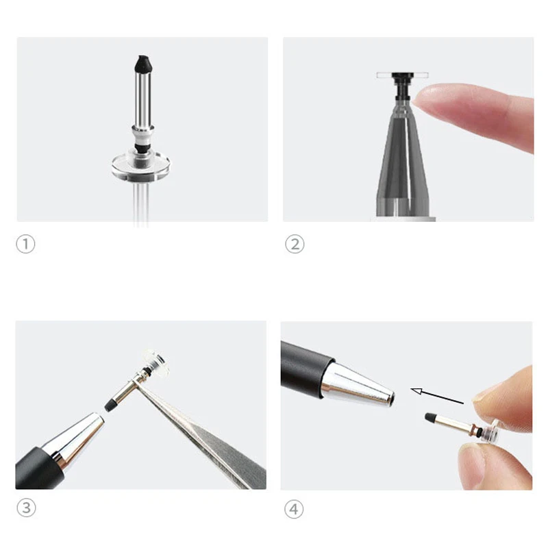 5Pcs Universal Stylus Pen Replacement Tip Transparent Disc Capacitive Screen Touch Pen  Compatible with Capacitive Touch Screen