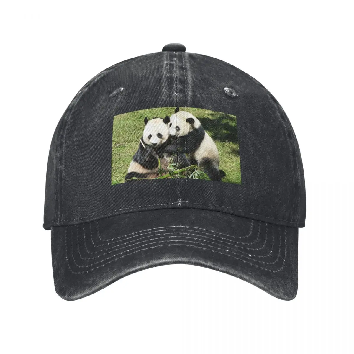 Giant Pandas Mei Xiang and Bei Bei at the National Zoo Baseball Cap Hip Hop fashionable Women's Beach Men's