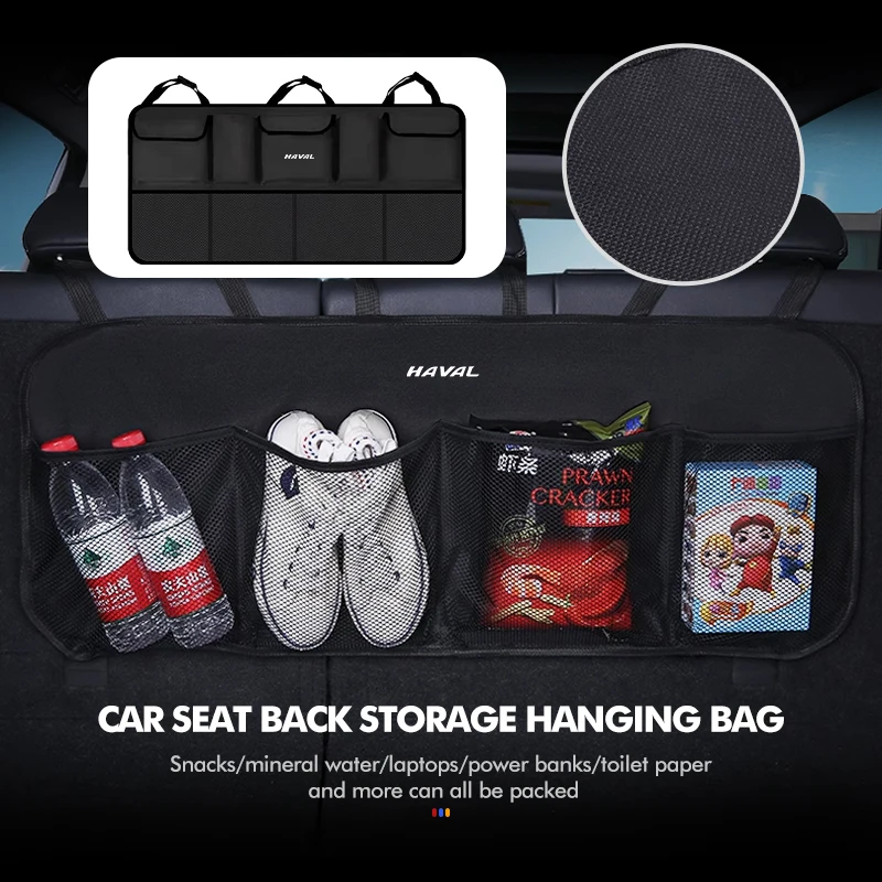 Car Backseat Storage Organizer Large Capacity Hanging Bag For Haval Jolion F7 H6 H1 H2 H3 H4 H5 H7 H8 H9 M4 M6 F5 F9 F7X