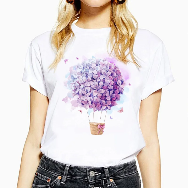 الوردي تي شيرت المرأة قصيرة الأكمام الأزهار زهرة سيدة الموضة الأعلى الصيف السيدات المرأة الجرافيك كوع تي أنثى للجنسين Y2K الشارع الشهير