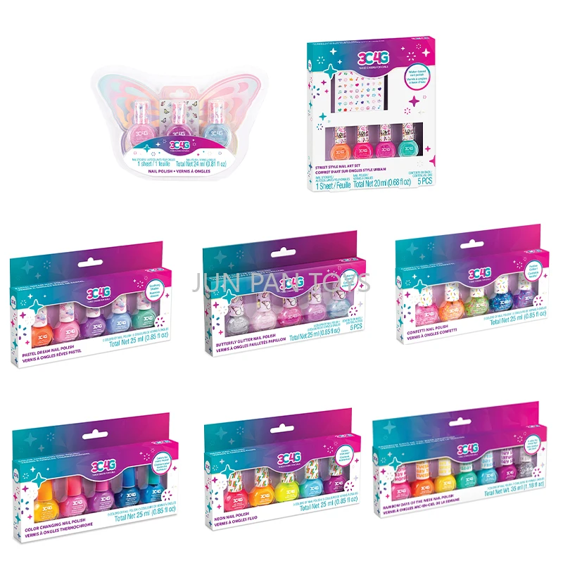 Make It Real 3C4G Street Style Vlinder Pastel Dromen Regenboog Dagen van de Week Nail Art Set Niet giftig Ongeparfumeerd speelgoed voor kinderen