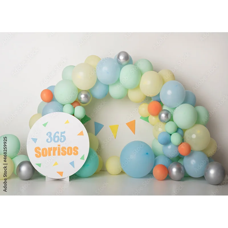 Красочные воздушные шары украшения для дня рождения вечерние Сцена фотография фоны реквизит Дети Новорожденный ребенок студия фона BE-14