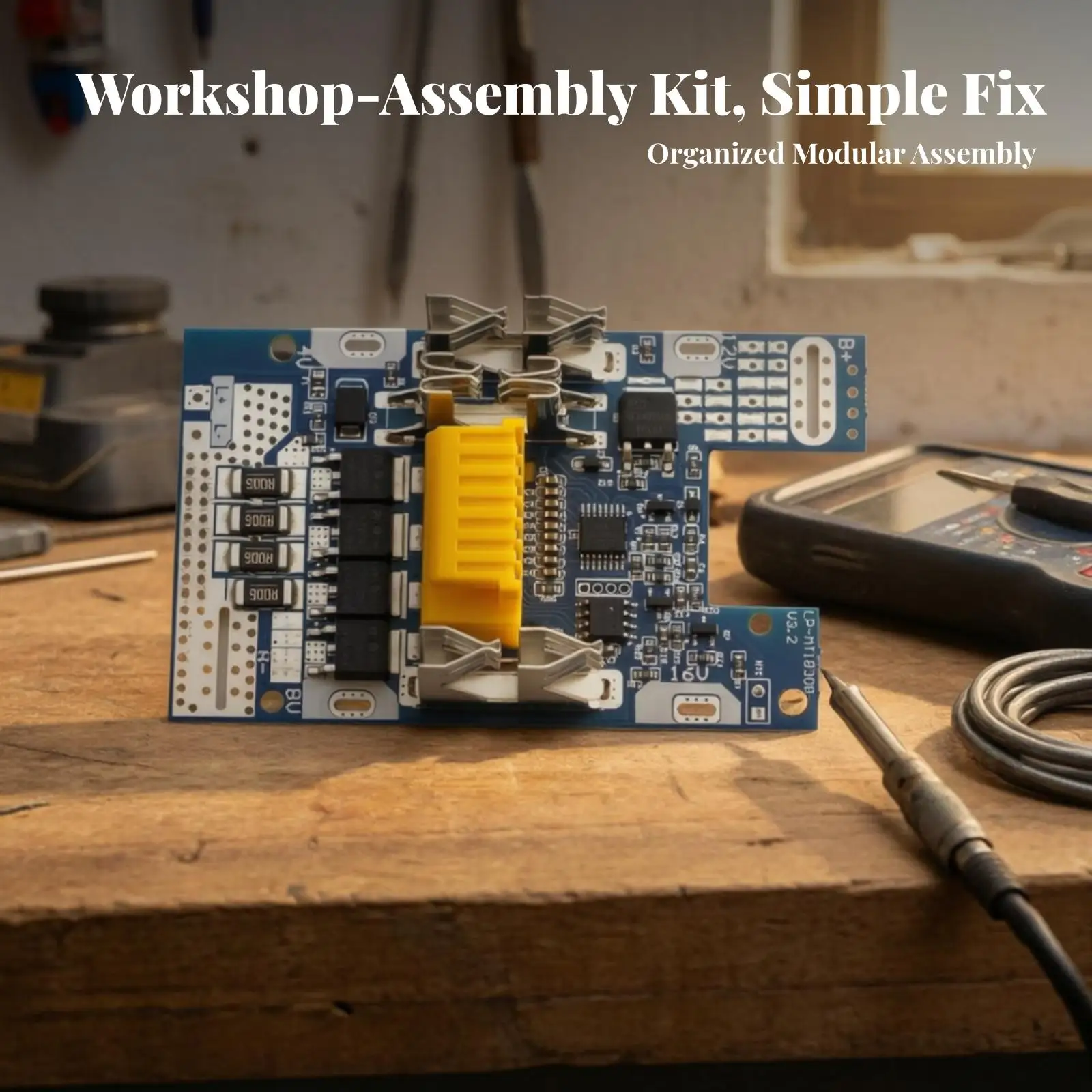 Battery Shell Kit Compatible Housing Molded Plastic for Workshop, DIYers