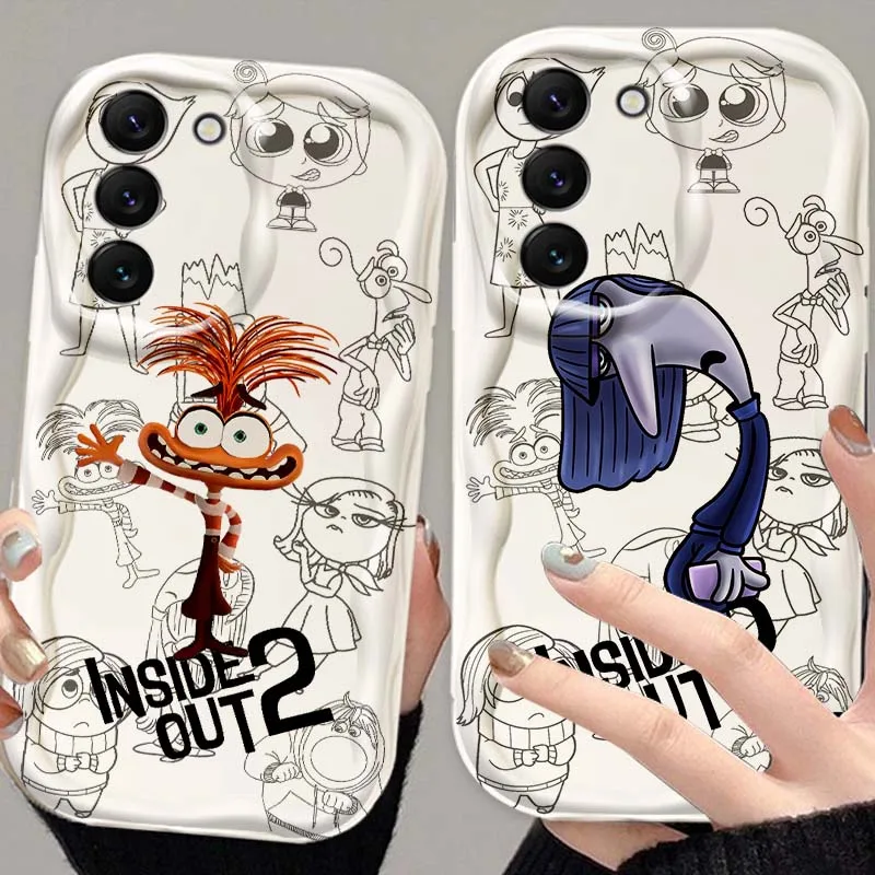 ديزني داخل خارج الكرتون قضية الهاتف لسامسونج غالاكسي S25 S24 S23 S22 S21 S20 A16 A55 A05 A07 الترا زائد FE 5G موجة النفط