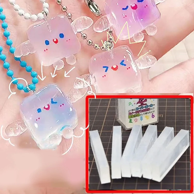 5Pieces  Plastic,Moldable Plastic,Melts in hot Water Jewelry Making Resin Art Supplies Thermoplastic Strips