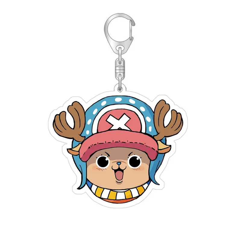 New One Piece Luffy Zoro Creative and Exquisite Acrylic Keychain Anime Peripheral Cartoon Student School Bag Pendant Decoration view 4
