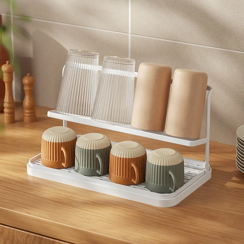 

Cup Holder Cup Storage Rack Kitchen Sink Multifunctional Storage Holder Water Cup Tea Set Glass Storage Shelf Removable