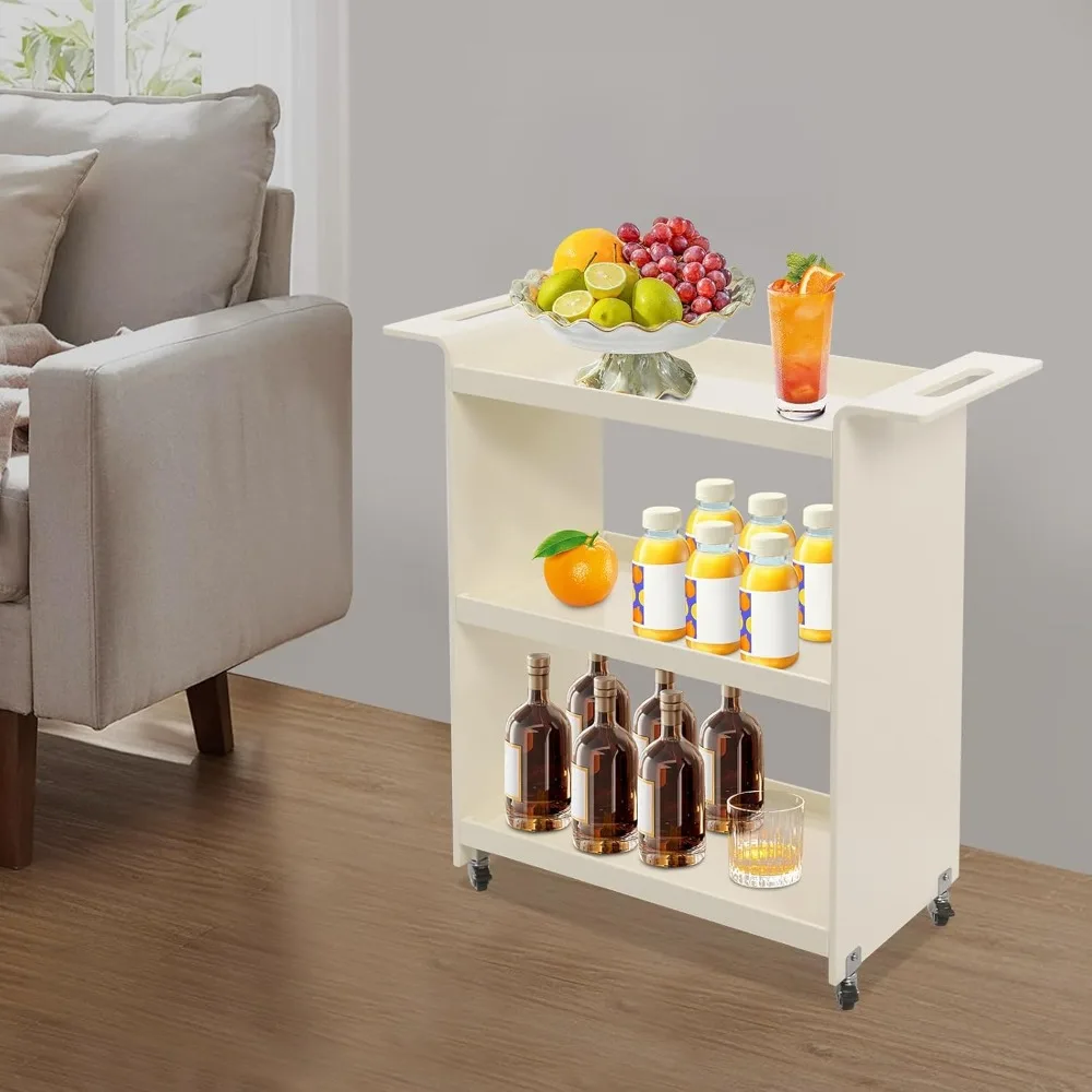 عربة أدوات دوارة، عربة تقديم الكمبيوتر مع عجلات عربة تخزين المواد الغذائية التجارية عربات تخزين متنقلة 28 بوصة طول × 12 بوصة