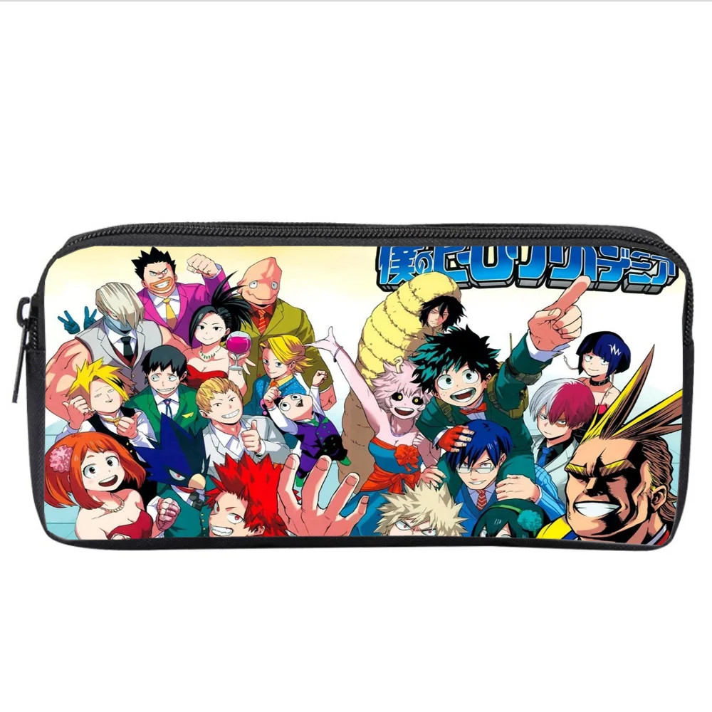 

Women Cosmetic Case Makeup Bag anime My Hero Academia pencil case Kids Student cartoon pencil Bag teenager Zipper Handbag