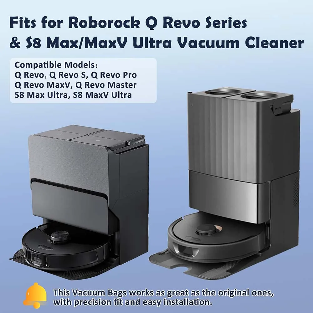 Dust Bags For Roborock Qrevo Pro/S8 Maxv Ultra/Qrevo S/Qrevo Master/Q Revo/S8 Max Ultra/Qrevo Maxv Parts 2.7L Bags Accessories