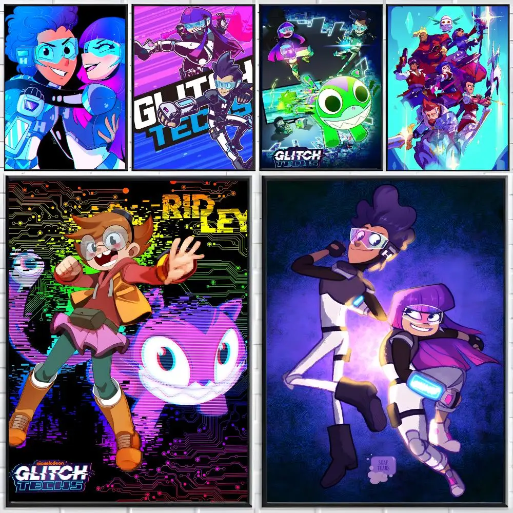 G-Glitch T-Techs Action-Adventure Comedy Anime Poster Distinct Home Decor Concepts Chic Indoor Art Pieces