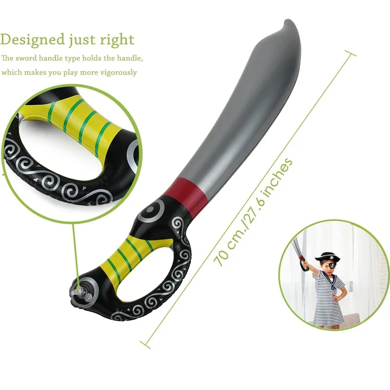 12pcs coltello pirata gonfiabile giocattolo per bambini spada gonfiabile gioco coltello giocattolo arma Prop Stage spada gonfiabile giocattolo