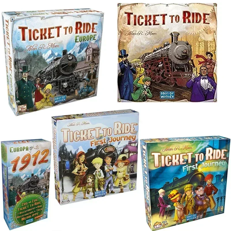 Ticket To Ride Series Euro First Journey Board Games Dobble Multiplayer Friends Party Play Cards Game Plot Collection Toys Gifts