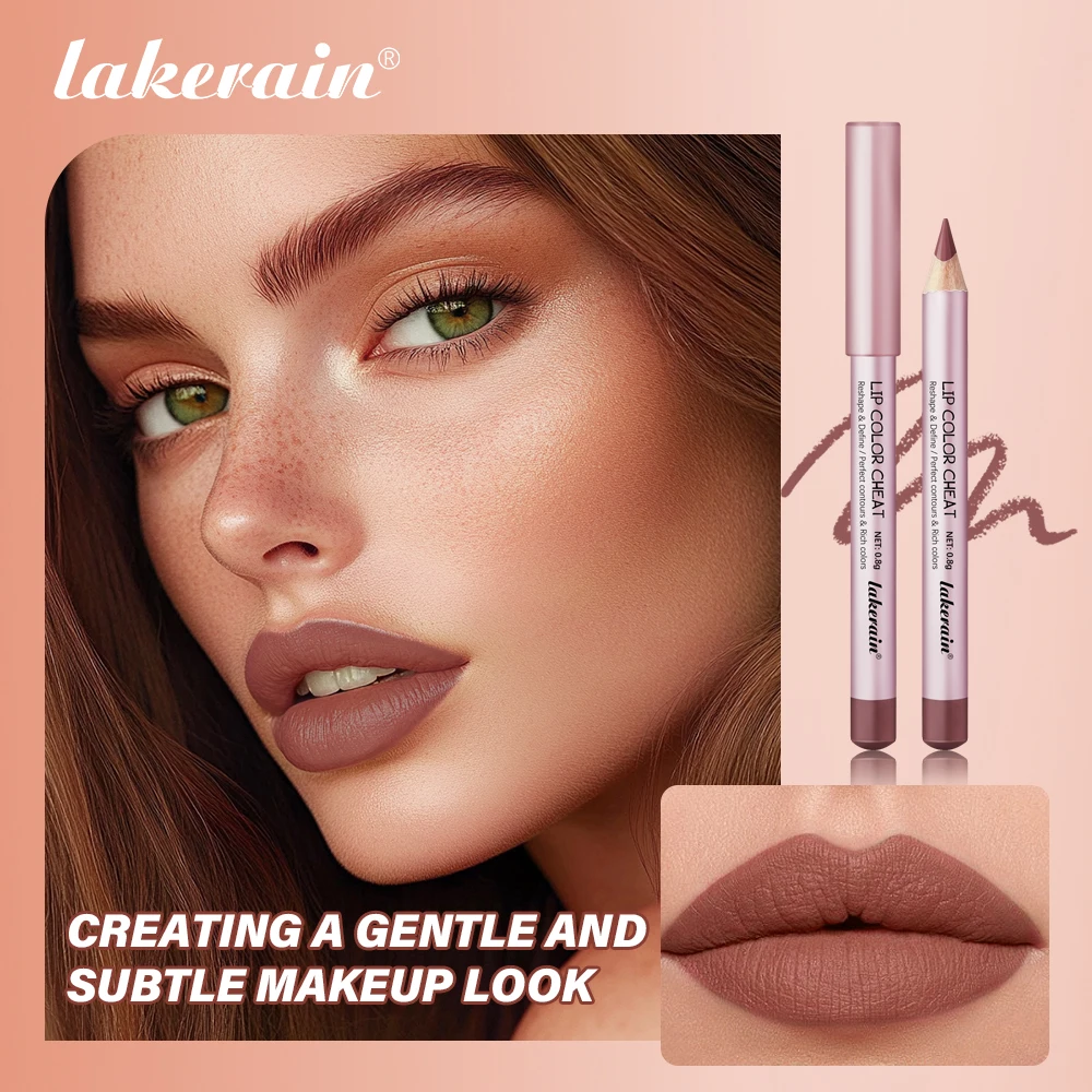 Crayon à lèvres mat imperméable, Contour marron, teinte chaude, imperméable pour les lèvres permanentes, profilateur, rouge à lèvres longue durée