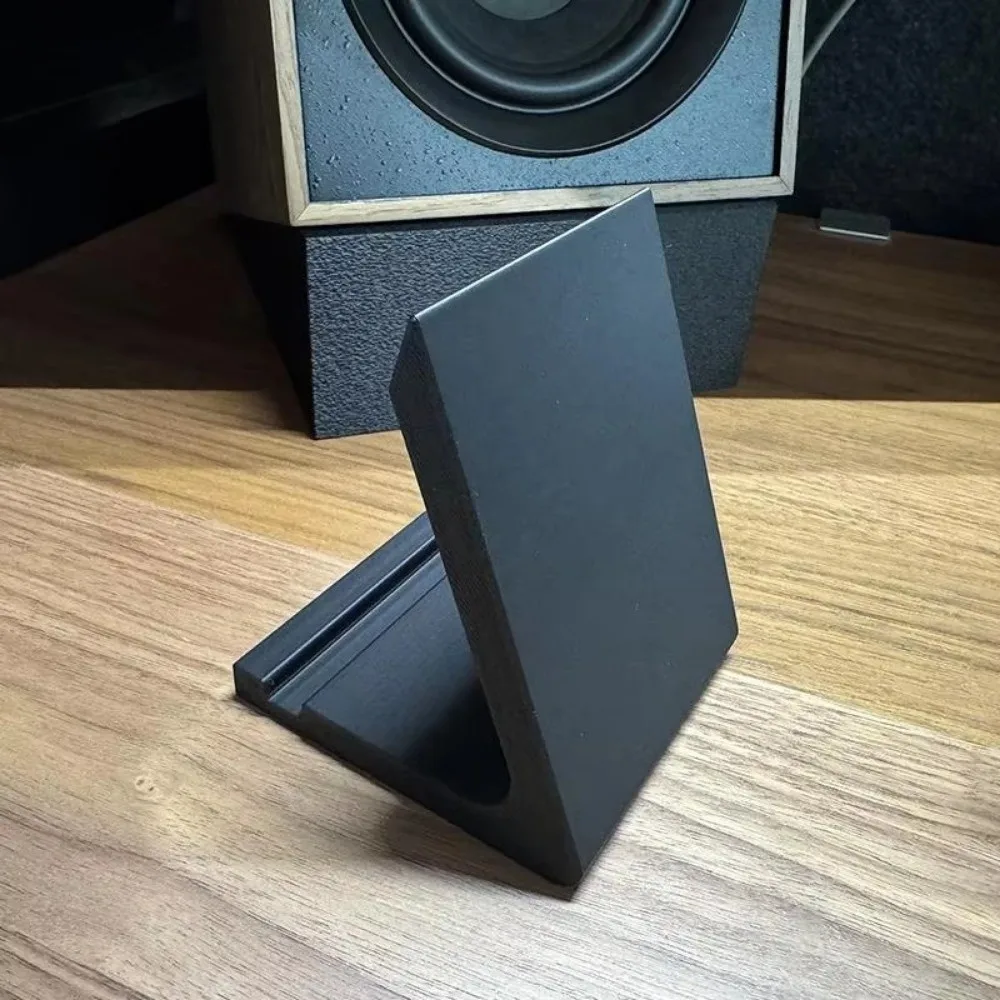 3D Printed Record Player Holder Plastic Front Stops Vertical CD Holder Slanted Support Minimalist Vinyl Record Display Rack