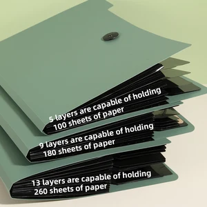 5/8/13 Layers A4 File Folder Storage Bag Testing Paper Table Tool School Material Stationery 8 Main Sales A4 - №4