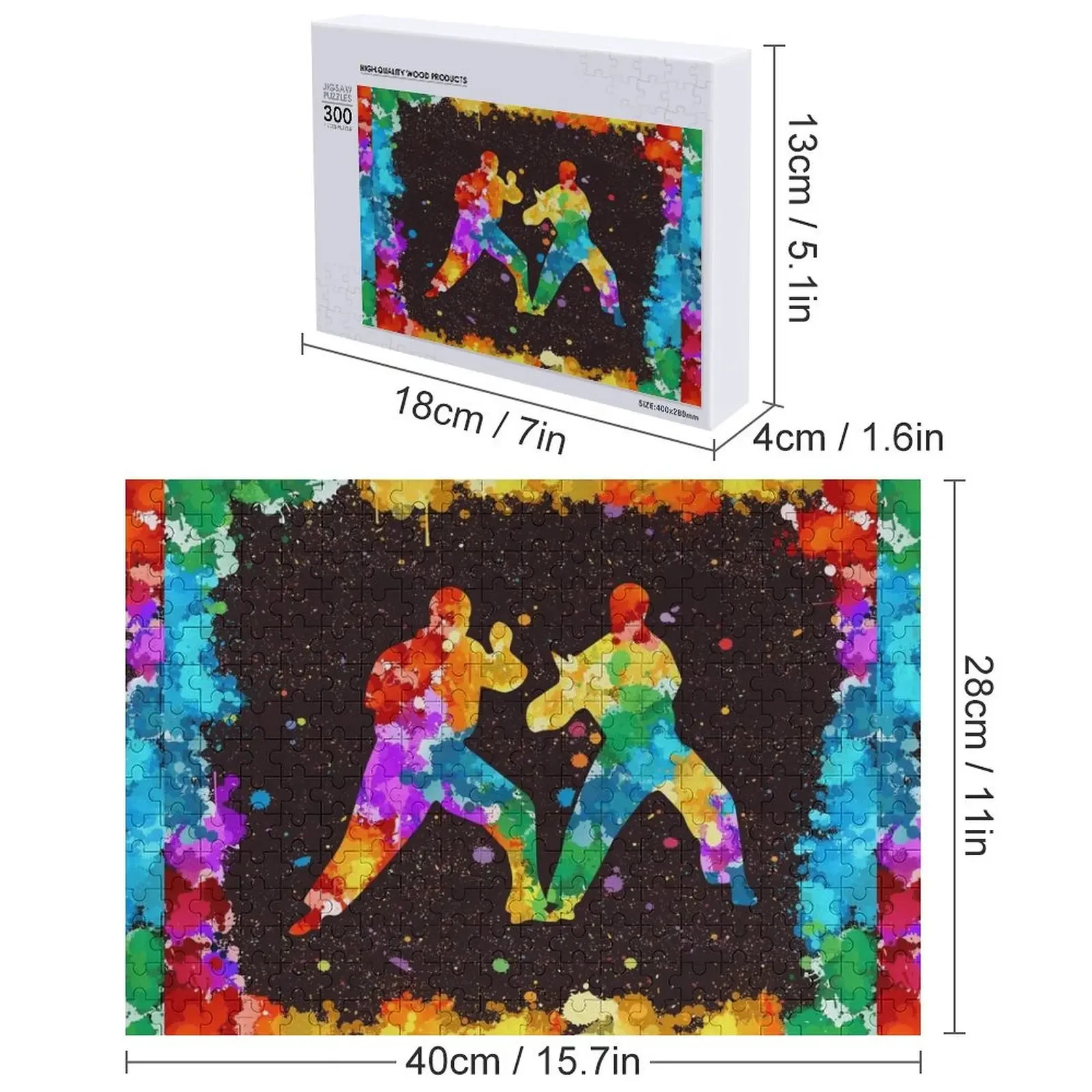 주짓수 아트 수채화 직소 퍼즐 게임 어린이 맞춤형 나무 선물 퍼즐