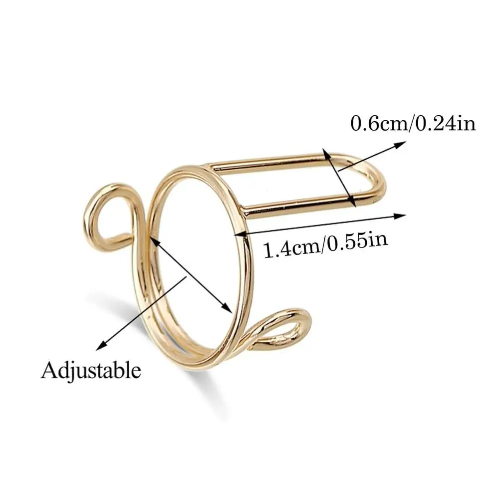 Nail Rings Fingertip Nail Rings for Girls Women Phalanx Ring Adjustable Reusable Removable Nail Art Decoration Nail Tools