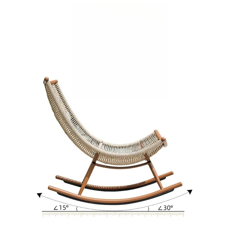 Rocking Reclining Adult Garden Balcony Household Leisure Chair Rattan Chair Outdoor Patio