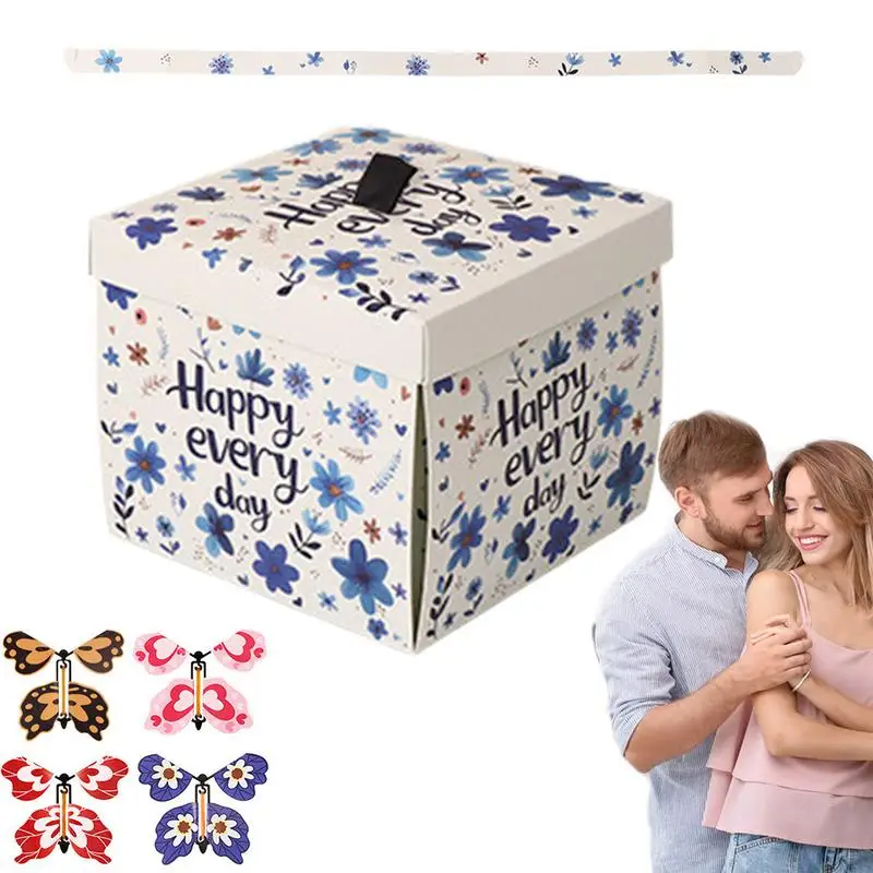 

Butterfly Present Box Unique Butterfly Parties Present Box Exploding Butterfly Birthday Box Delicate Surprise Birthday Box