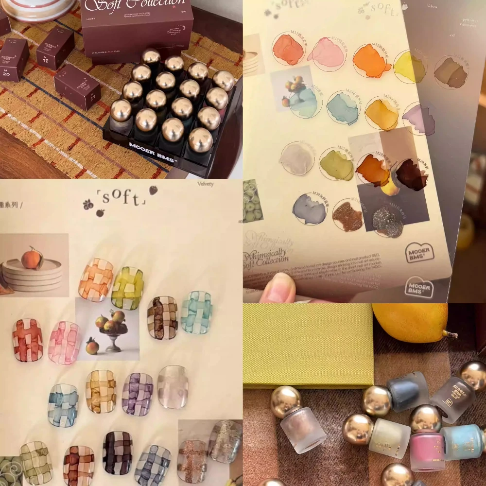 16Colors Autumn Winter Nail Blooming Liquid Air Dry Nail Art Design Supply Water Color Ink Smoke Effect Painting Nail Polish