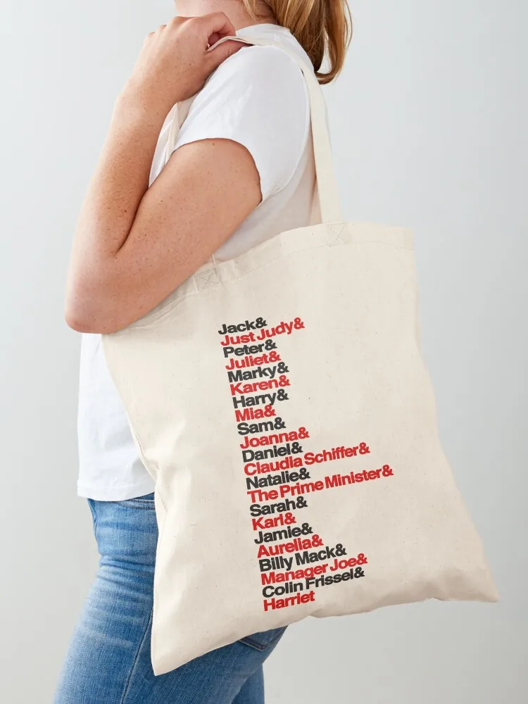 Love Actually Ampersand List & Tote Bag Reusable bags tote bag men reusable shopping bag Fabric