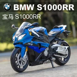 1:12 BMW S1000RR Motorcycle Sound Light High Simulation Alloy Model Adult Collection Decoration Gifts Toys for Boys