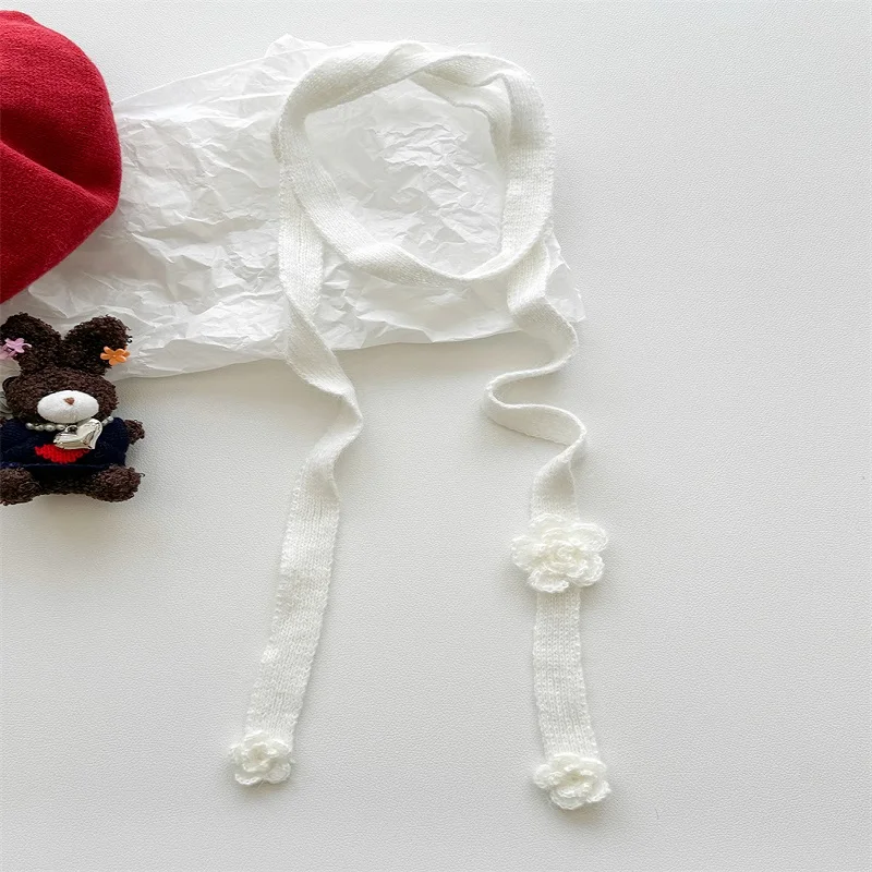 

Маленький шарф ручной работы с дизайном розы, женский, с цветочным узором, на шею, с ремешком, декоративный, осенний модный аксессуар