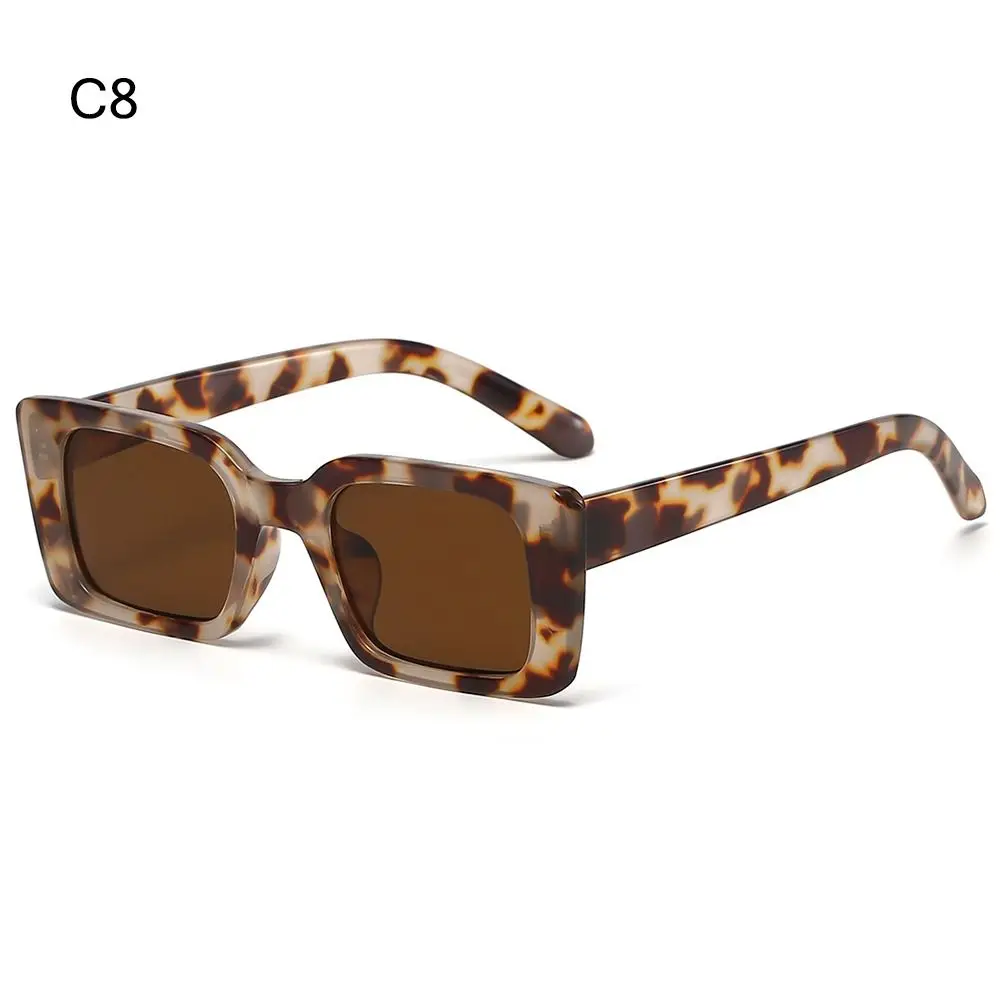 

UV400 Gradient Beach/Travel Rectangle Leopard Sun Glasses Square Sunglasses Shades