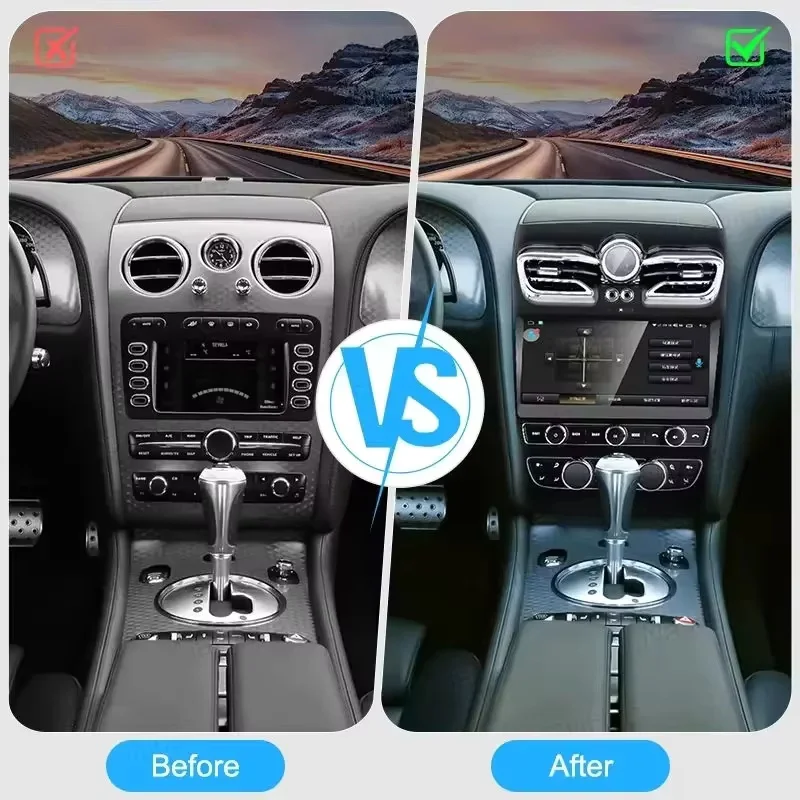 10.9‘’ Android14 Car Radio For Bentley Flying Spur/Continental GT 2005-2019 Wireless Carplay Multimedia Player GPS Navigation