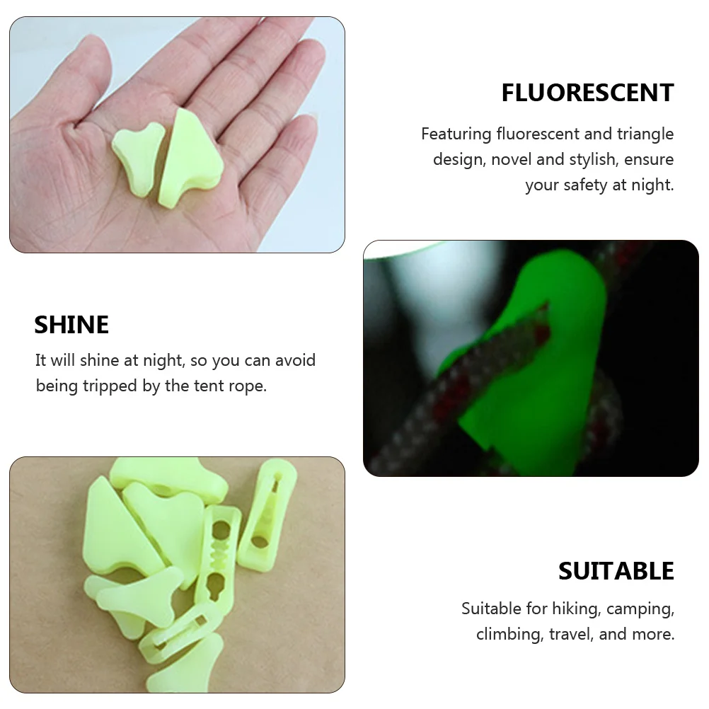 

Fluorescent Wind Rope Buckle Canopy Rope Buckle Triangle Rope Buckle Tent Accessories